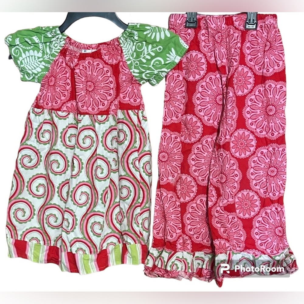 Blu Moon Ruffle Top and Pant Set ❤️ Sz 6
